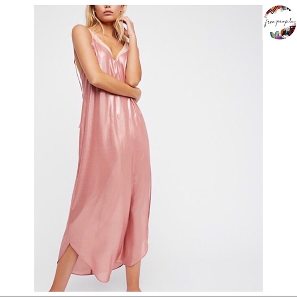 Free People Dresses & Skirts - FREE PEOPLE MAXI METALLIC SLIP